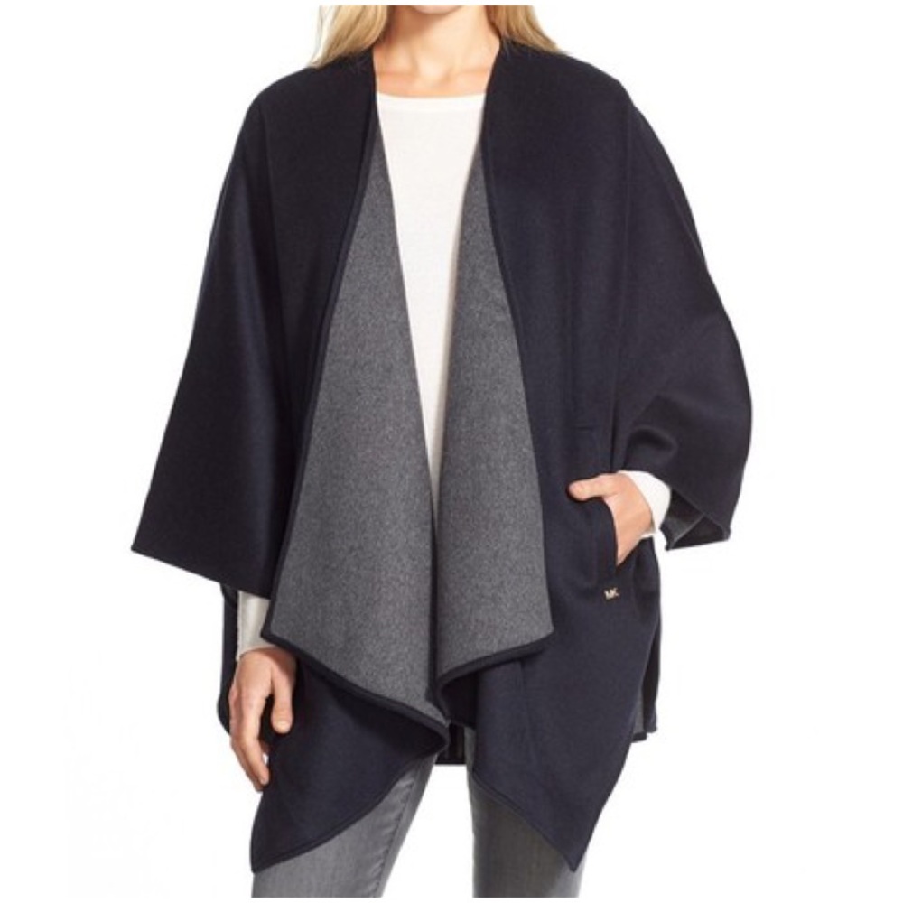 Michael Kors Wool Poncho Jacket